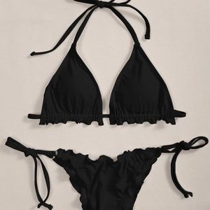 Black Triangle Tie Bikini